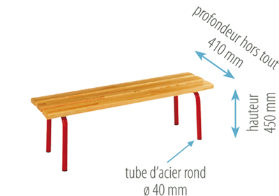 banc forum sur pied France Equipement banc forum sur pied