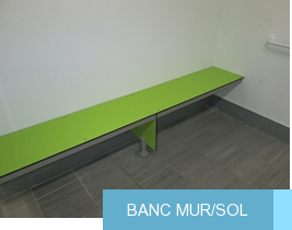 Banc mur/sol