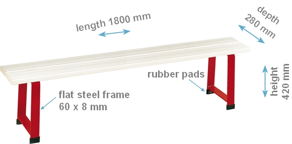 Movable floor bench Movable floor bench