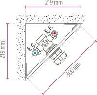 schema technique robinet panneau douche stratifié