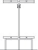 schema technique combiné double face avec porte paquets